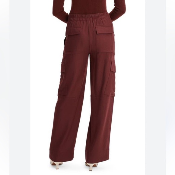 Vince Raver Wool Flannel Maroon Pants - Picture 4 of 14